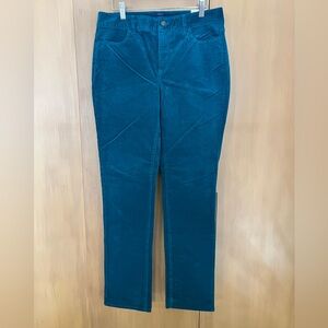 Talbots teal blue Heritage style straight leg corduroy jeans size 8 NWT